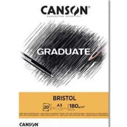 CANSON BLOC CANGRAD GRADUATE BRISTOL 20H A3 180G. 625522 400110384
