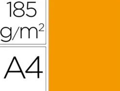 CANSON GUARRO PACK DE 50 CARTULINAS IRIS A4 DE 185G - 21X29.7CM - COLOR MANDARINA