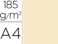 CANSON GUARRO PACK DE 50 CARTULINAS IRIS A4 DE 185G - 21X29.7CM - COLOR CASCARA HUEVO