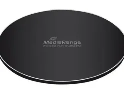 CARGADOR INALAMBRICO MEDIARANGE PARA SMARTPHONES COMPATIBLE CARGA RAPIDA QI COLOR NEGRO