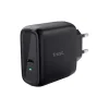 CARGADOR UNIVERSAL TRUST MAXO DE PARED 65W USB-C COLOR NEGRO