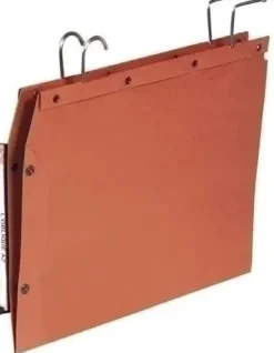 CARPETA COLGANTE ELBA CART.TUB D CON GANCHOS VISOR LATERAL V KRAFT NARANJA 240G 250X350MM PAQUETE DE 25 (50700/SP0020)