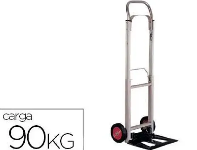 CARRETILLA PORTAPAQUETES CON RUEDAS PLEGABLE EN ALUMINIO CARGA DE 90 KG 1110X390X410 MM