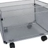CARRITO PARA CARPETAS COLGANTE Q-CONNECT KF00830 REJILLA PLATA CON RUEDAS METALICO -380X325X300 FOLIO PROLONGADO
