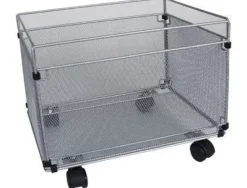 CARRITO PARA CARPETAS COLGANTE Q-CONNECT KF00830 REJILLA PLATA CON RUEDAS METALICO -380X325X300 FOLIO PROLONGADO