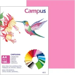 CARTULINA CAMPUS A4 180G ROSA CHICLE