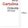 CARTULINA 180GR 500HOJAS TAMAÑO OCTAVILLA 148X105MM A6 BLANCO GRUESO