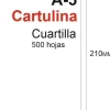 CARTULINA 180GR 500HOJAS TAMAÑO CUARTILLA A5 BLANCO 210X148MM