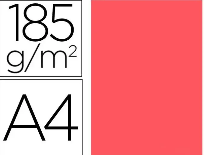 CARTULINA GUARRO DIN A4 CORAL 185 GR