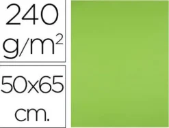 CARTULINA LIDERPAPEL 50X65 CM 240G/M2 VERDE HIERBA PAQUETE DE 25 UNIDADES