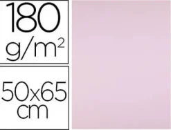 CARTULINA LIDERPAPEL 50X65 CM 180G/M2 ROSA PAQUETE DE 25