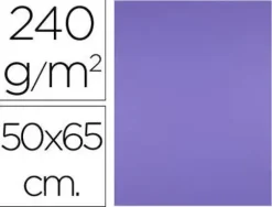 CARTULINA LIDERPAPEL 50X65 CM 240G/M2 PURPURA PAQUETE DE 25 UNIDADES
