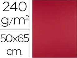 CARTULINA LIDERPAPEL 50X65 CM 240G/M2 ROJO NAVIDAD PAQUETE DE 25 UNIDADES