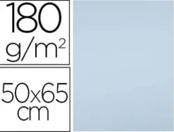 CARTULINA LIDERPAPEL 50X65 CM 180G/M2 AZUL PAQUETE DE 25