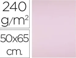 CARTULINA LIDERPAPEL 50X65 CM 240G/M2 ROSA PAQUETE DE 25 UNIDADES