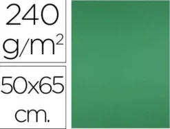 CARTULINA LIDERPAPEL 50X65 CM 240G/M2 VERDE NAVIDAD PAQUETE DE 25 UNIDADES