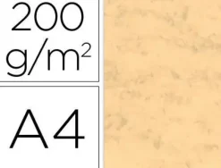 CARTULINA MARMOLEADA DIN A4 200 GR. OCRE PAQUETE DE 100 H