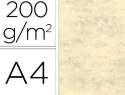 CARTULINA MARMOLEADA DIN A4 200 GR. CREMA CLARO PAQUETE DE 100 H.