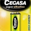 CEGASA SUPER ALKALINE PACK DE 1 PILA 6LR61 9V - ALTA TECNOLOGIA - FIABILIDAD - ELEVADO RENDIMIENTO - MAXIMAS PRESTACIONES
