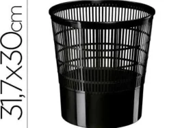 CEP PAPELERA ECOLINE POLIESTIRENO APILABLE 16 LITROS DIMENSIONES 298X314 MM NEGRO REF.237 CS57157