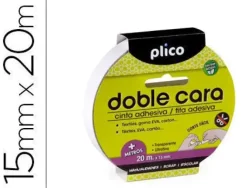 CINTA ADHESIVA DOBLE CARA 012MM 015MM 50M