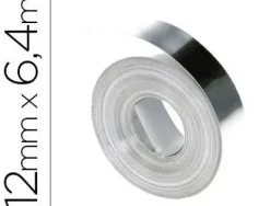 CINTA DYMO ACERO INOXIDABLE 12MM X 6,40MT SIN ADHESIVO PARA ROTULADORA