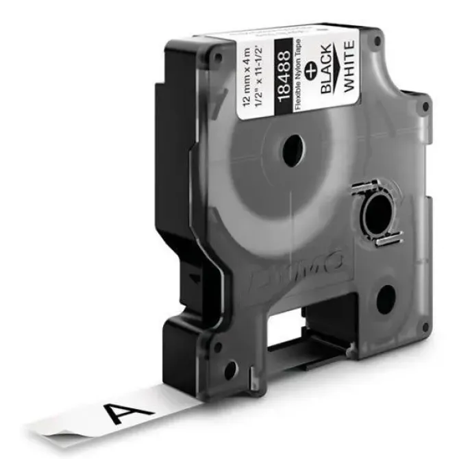 CINTA DYMO RHINO NYLON 12MM X 3,5M NEGRO BLANCO