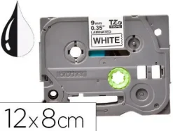 CINTA Q-CONNECT TZE-231 BLANCO-NEGRO 12MM LONGITUD 8 MT