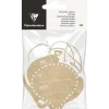 CLAIREFONTAINE 12 ETIQUETAS PARA REGALOS KRAFT CON CUERDA BOLAS DE NIEVE 617073C