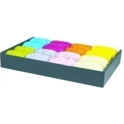 CLAIREFONTAINE RAFIA CINTA ROLLO 13 MM X 20 M SURTIDO COLORES TENDENCIA 8 COLORES 611401C