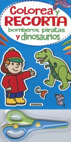 COLOREA Y RECORTA - BOMBEROS, PIRATAS Y DINOSAURIOS