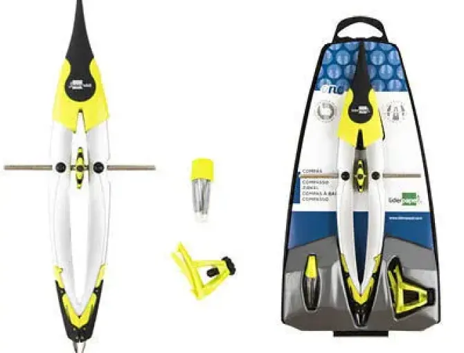 COMPAS LIDERPAPEL ONE CON BIGOTERA ADAPTADOR UNIVERSAL YMINAS COLORES SURTIDOS