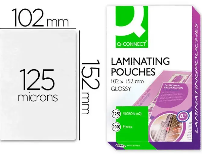 CONNECT CARTERA PLASTIFICAR 102X152 MM 125 MICRAS CAJA 100 UDS CS19467