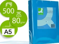 CONNECT PAPEL 500 HOJAS A5 CUARTILLA AZUL INTENSO 210X148,5MM 80GR