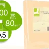 CONNECT PAPEL 500 HOJAS A5 CUARTILLA CREMA 210X148,5MM 80GR