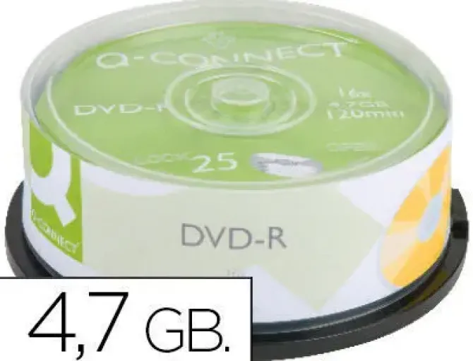 CONNECT TARRINA DVD-R 25 UNIDADES CS72682