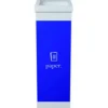 CONTENEDOR PAPELERA RECICLAJE PAPERFLOW CON TAPA POLIESTIRENO PARA PAPELES 60 L 76X36,3X26,3 CM