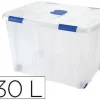 CONTENEDOR PLASTICO PLASTICFORTE 130 LITROS N 16 TRANSPARENTE CON TAPA 480X740X540 MM