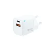 COOLBOX CARGADOR DE PARED 20W QC3.0 + PD - USB-A + USB-C - CARGA RAPIDA - TECNOLOGÍA GAN - COLOR BLANCO