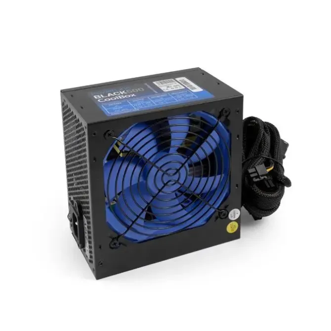 COOLBOX POWERLINE BLACK 500 FUENTE DE ALIMENTACION 500W ATX - VENTILADOR 120MM- CABLES MALLADOS