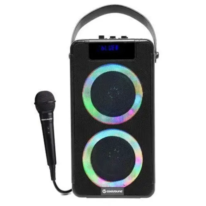 COOLSOUND PARTY BOOM A360 ALTAVOZ PORTATIL BLUETOOTH 100W 2X 4 - ILUMINACION LED - USB, MICROSD, JACK3.5MM - BATERIA 3.7V 4500MAH - ASA DE TRANSPORTE- MICROFONO INCLUIDO