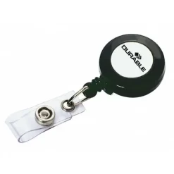 CORDÓN PORTANOMBRES DURABLE EXTENSIBLE CON BOTÓN