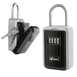 CROMAD CAJA DE SEGURIDAD PARA LLAVES - COMBINACION PERSONALIZABLE DE 4 DIGITOS - GANCHO