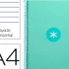 CUADERNO ESPIRAL LIDERPAPEL A4 MICRO ANTARTIK TAPA FORRADA80H 90 GR HORIZONTAL 1 BANDA 4 TALADROS COLOR MENTA