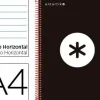 CUADERNO ESPIRAL LIDERPAPEL A4 MICRO ANTARTIK TAPA FORRADA 120H 100 GR HORIZONTAL 5 BANDAS 4 TALADROS COLOR NEGRO