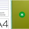 CUADERNO ESPIRAL LIDERPAPEL A4 MICRO ANTARTIK TAPA FORRADA80H 90 GR HORIZONTAL 1 BANDA 4 TALADROS COLOR VERDE