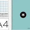 CUADERNO ESPIRAL LIDERPAPEL A4 ANTARTIK TAPA DURA 80H 100 GR CUADRO 5MM COLOR MENTA