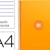 CUADERNO ESPIRAL LIDERPAPEL A4 MICRO ANTARTIK TAPA FORRADA80H 90 GR HORIZONTAL 1 BANDA 4 TALADROS COLOR MOSTAZA