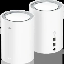 CUDY AX3000 PACK DE 2 SISTEMAS WIFI 6 MESH AX3000 2.5G DUAL BAND - ADMITE ANCHO DE BANDA DE 20/40/80/160MHZ - 1X PUERTO LAN 10/100/1000MBPS, 1X PUERTO WAN 2.5GBPS - 5 ANTENAS INTERNAS