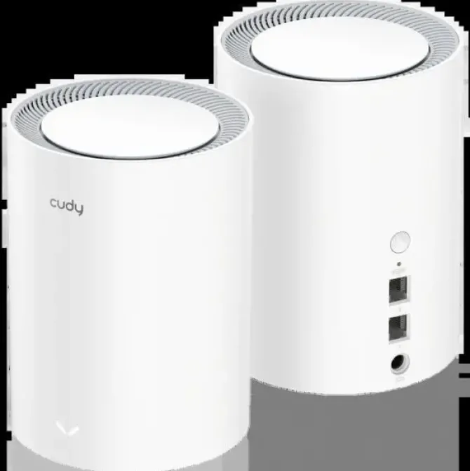 CUDY AX3000 PACK DE 2 SISTEMAS WIFI 6 MESH AX3000 2.5G DUAL BAND - ADMITE ANCHO DE BANDA DE 20/40/80/160MHZ - 1X PUERTO LAN 10/100/1000MBPS, 1X PUERTO WAN 2.5GBPS - 5 ANTENAS INTERNAS